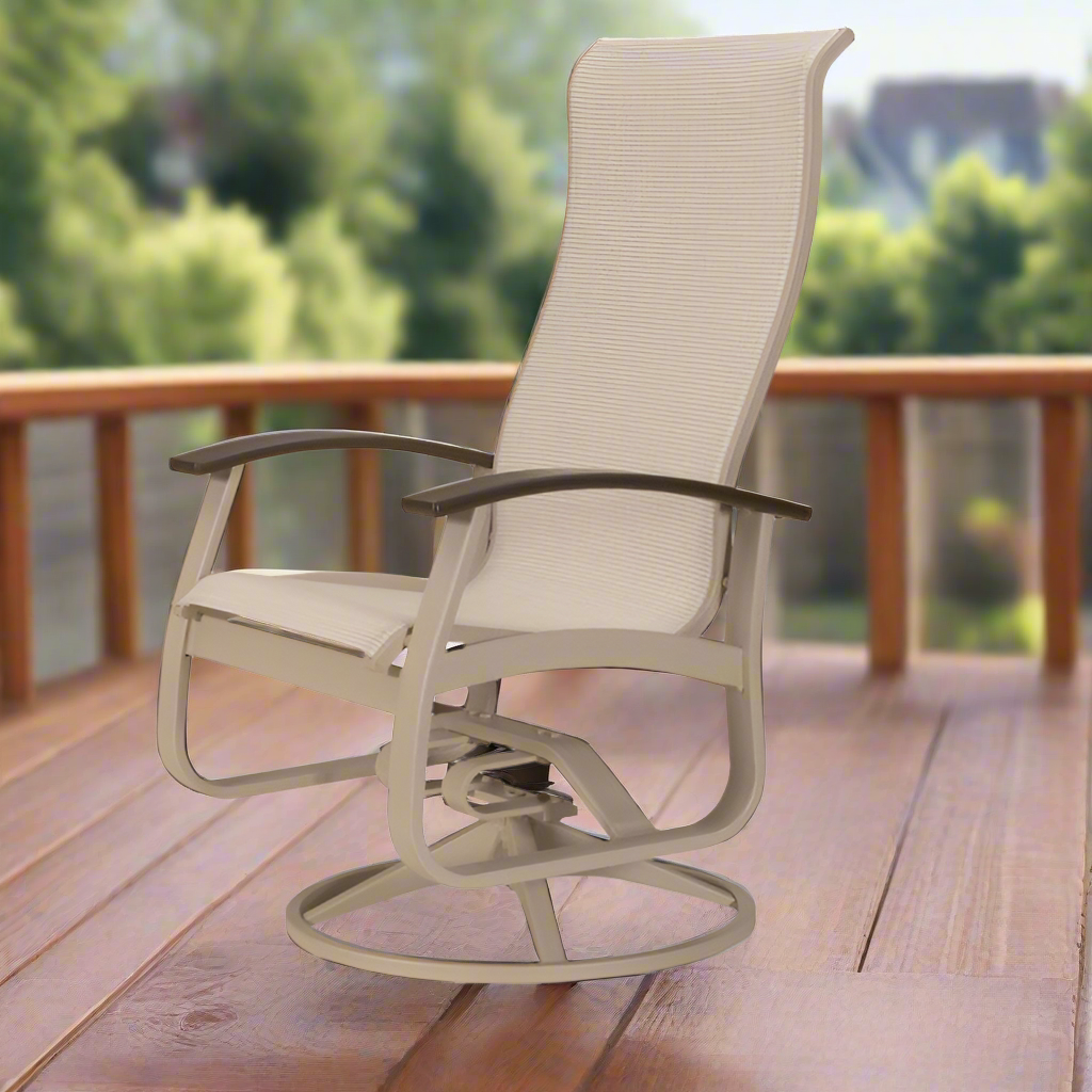 Telescope Casual Belle Isle Sling Supreme Aluminum Outdoor Swivel Rocker