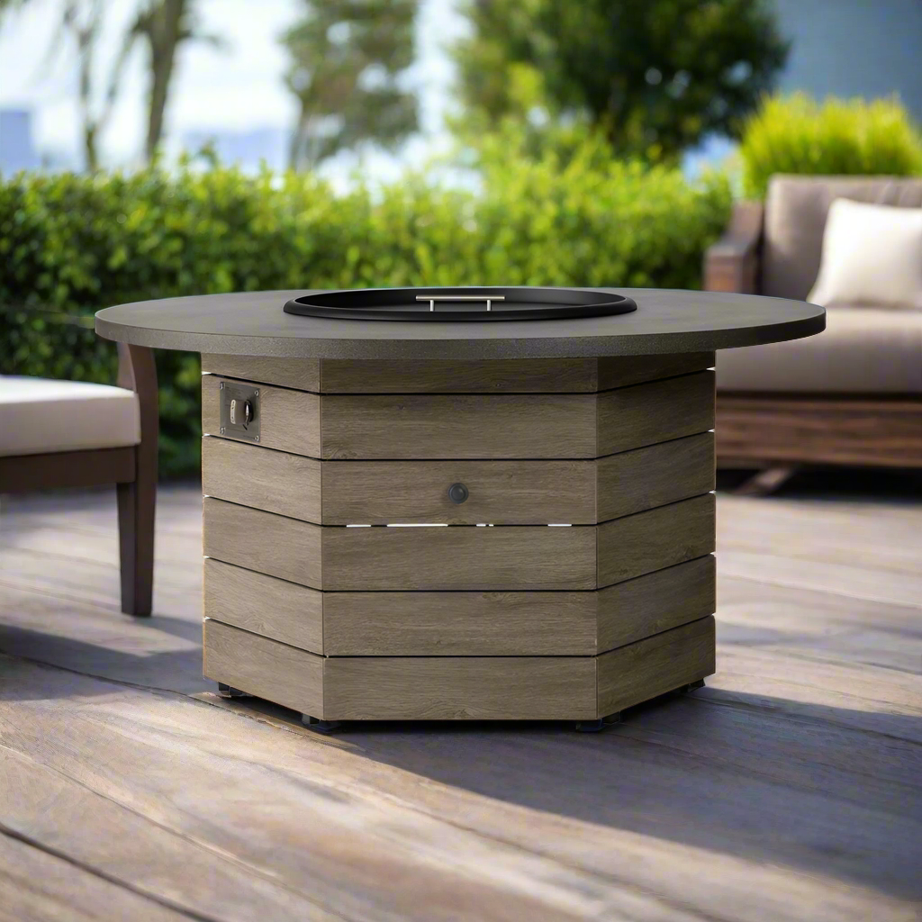 Lloyd Flanders Frontier 48" Hexagonal Fire Table