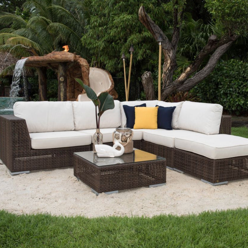 Hospitality Rattan Atlantis 6-Piece Modular Sectional Set