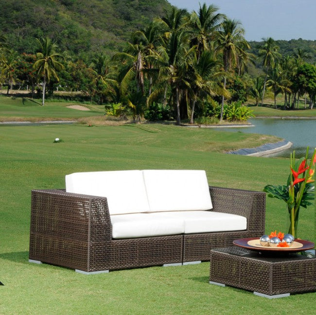 Hospitality Rattan Atlantis 2-Piece Modular Loveseat