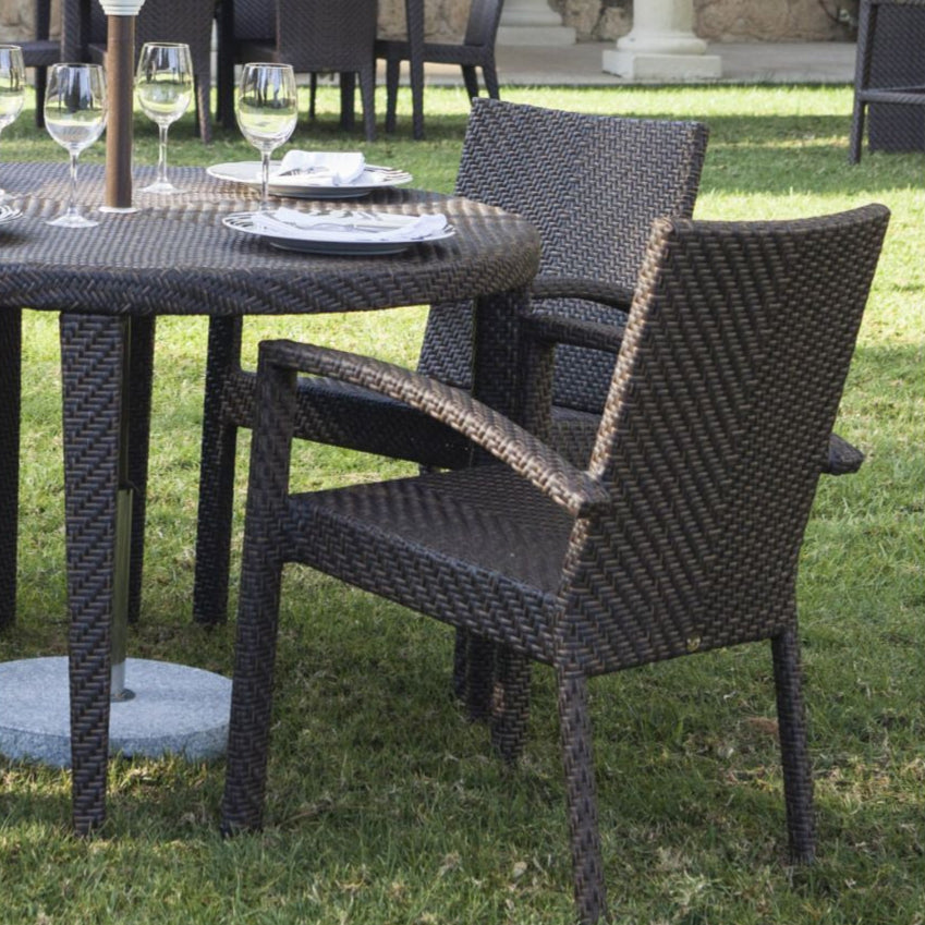 Hospitality Rattan Atlantis Stackable Set of 2 Armchairs