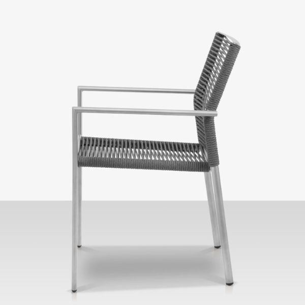 Source Furniture Avalon Aluminum Rope Dining Arm Chair