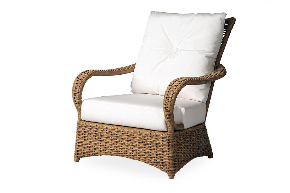 Lloyd Flanders Magnolia Woven Vinyl Lounge Chair And Ottoman Set