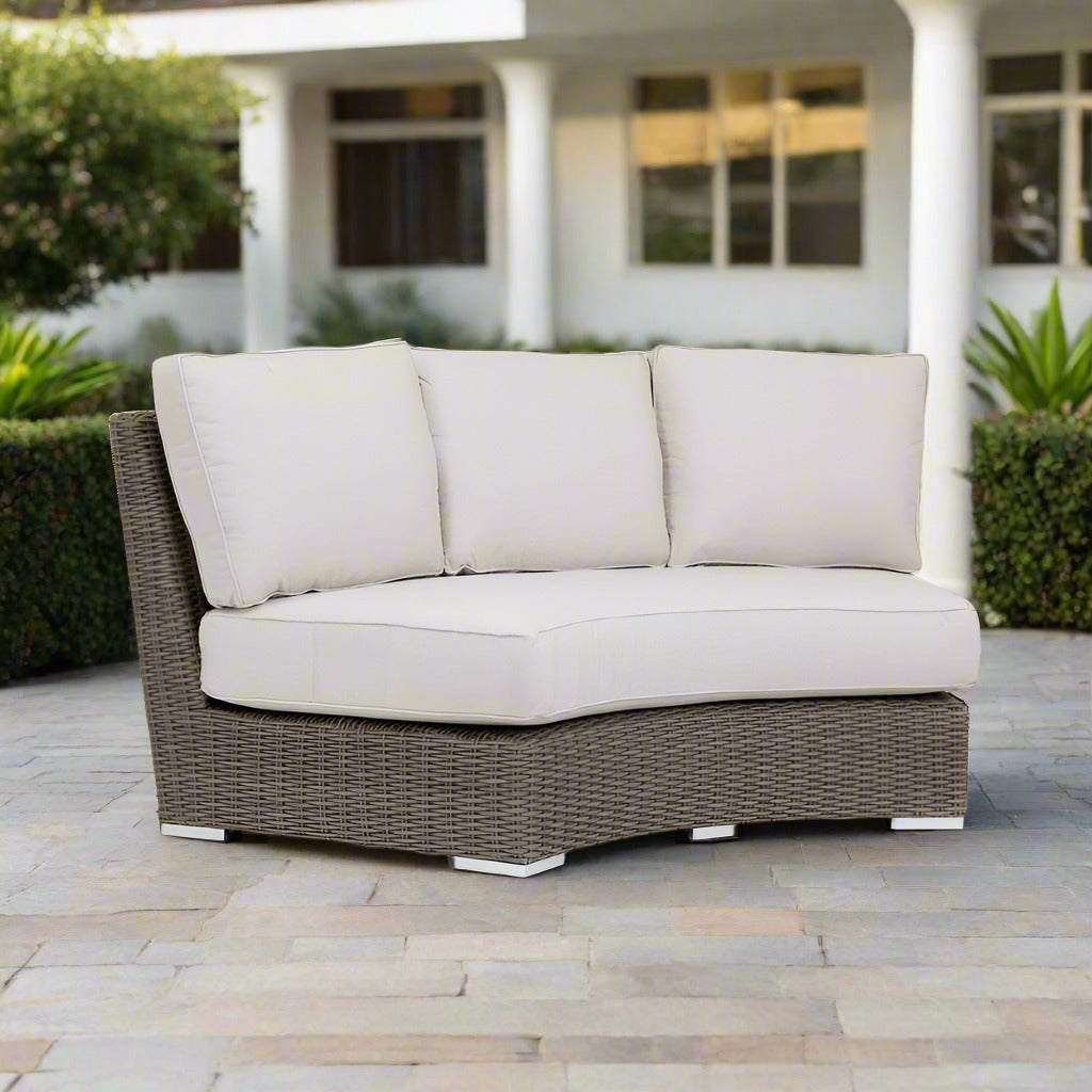 Sunset West Coronado Curved Loveseat With Cushions