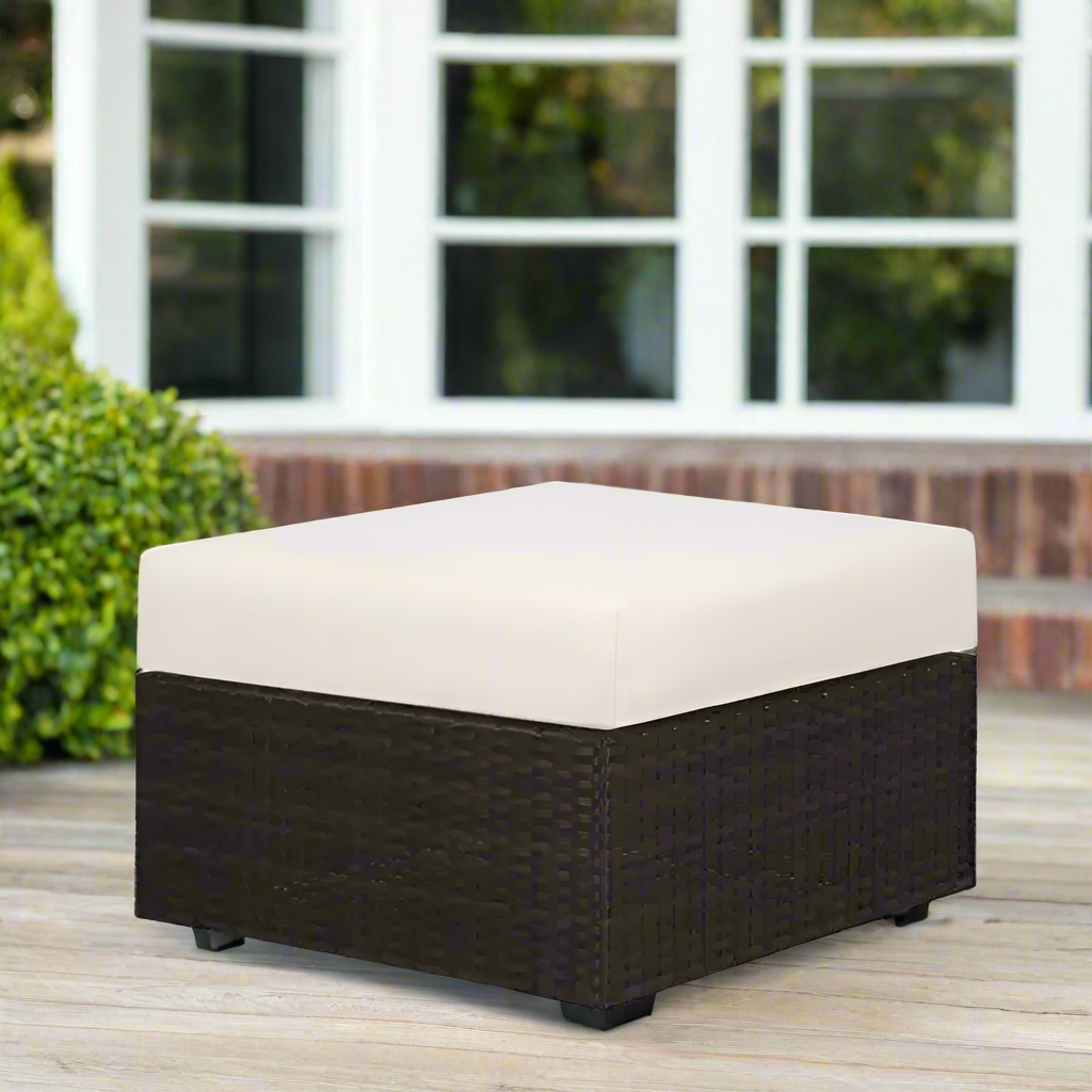 DecoScape Lucaya Resin Wicker Ottoman