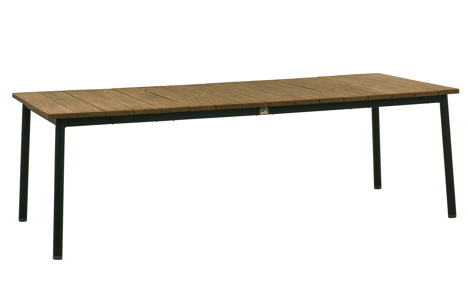 Alfresco Equator 95" Rectangular Teak Top With Umbrella Hole  Dining Table