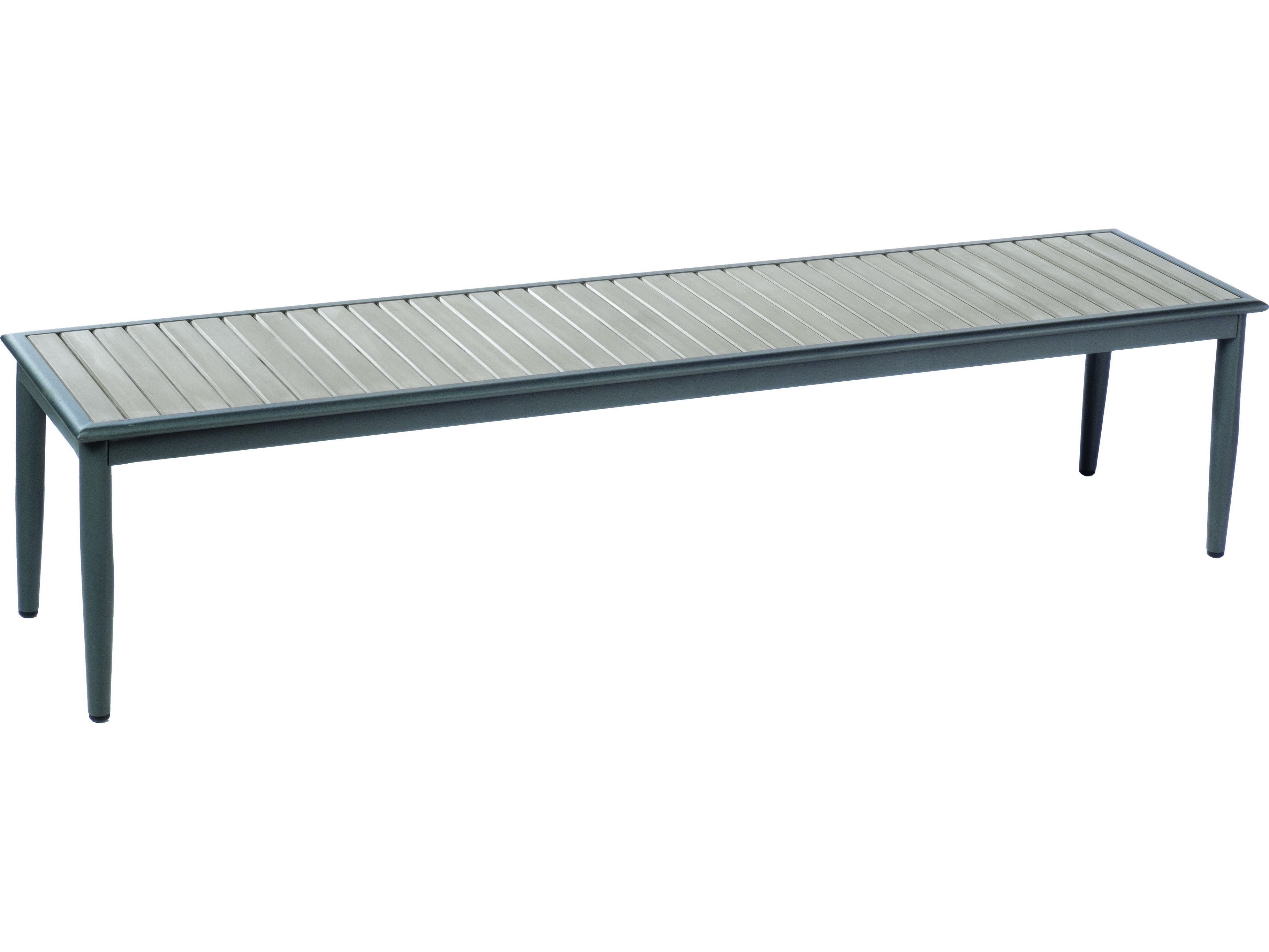 Alfresco Home Genevieve Dark Grey All-Weather HDPE Outdoor Bench