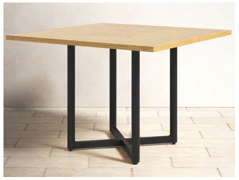 Alfresco Home Jakarta 43" Square Teak With Umbrella Hole Dining Table