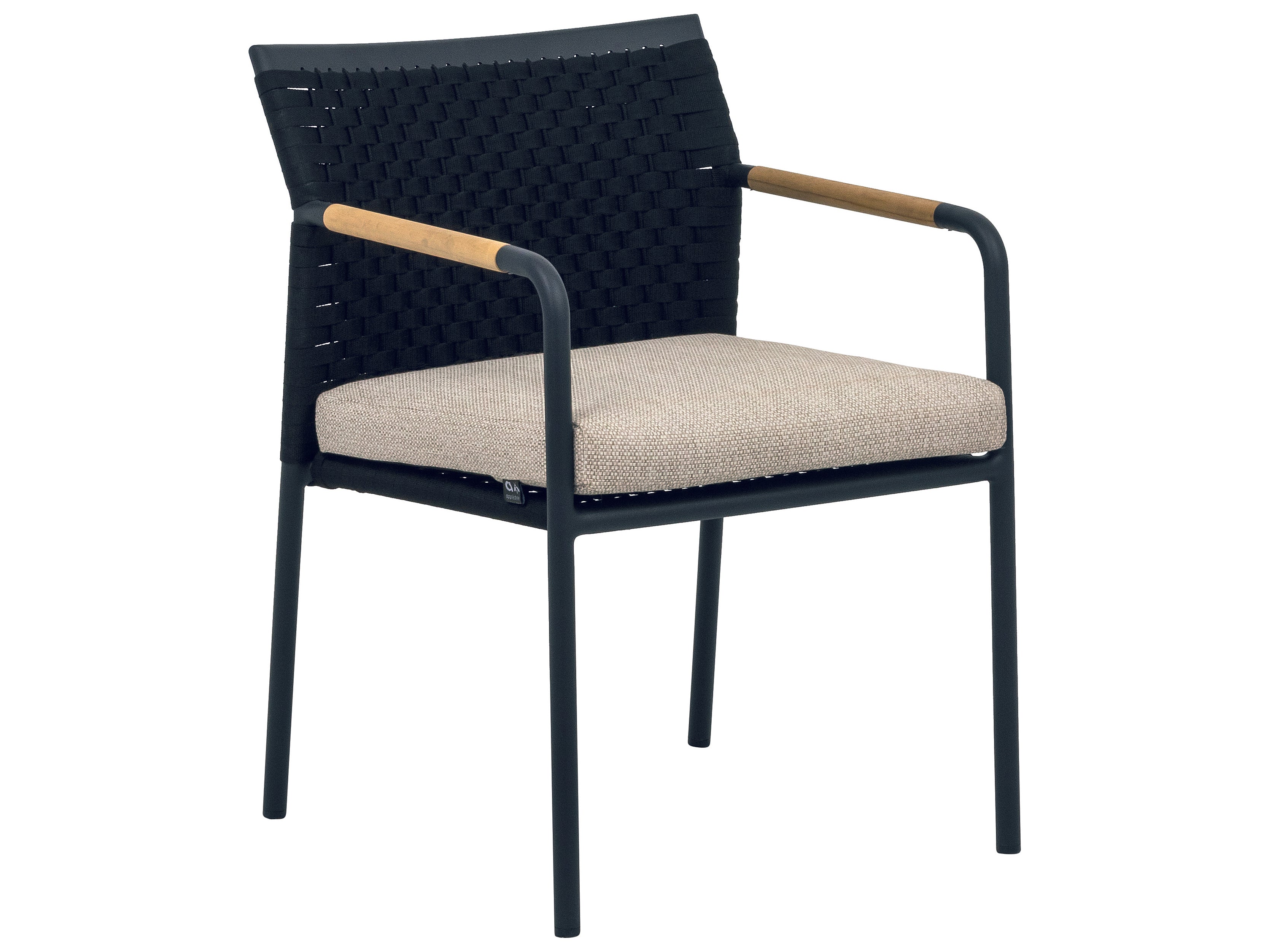 Alfresco Home Elle Black Aluminum Dining Chair