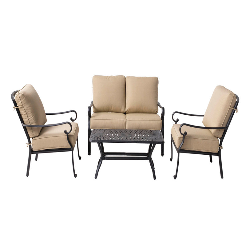 Alfresco Home Newbury Cast Aluminum Deep Seating Set