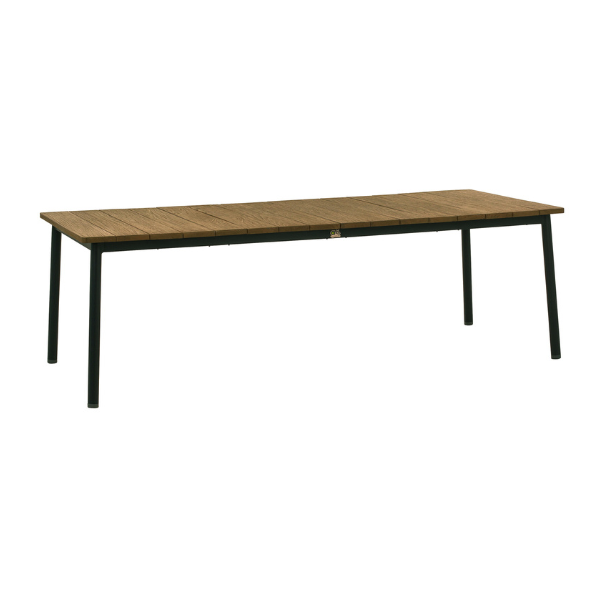 Alfresco Equator 95" Rectangular Teak Top With Umbrella Hole  Dining Table