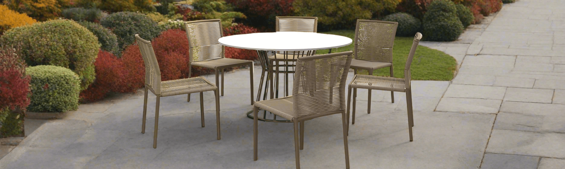 Source Furniture Avalon Aluminum Rope Dining Arm Chair