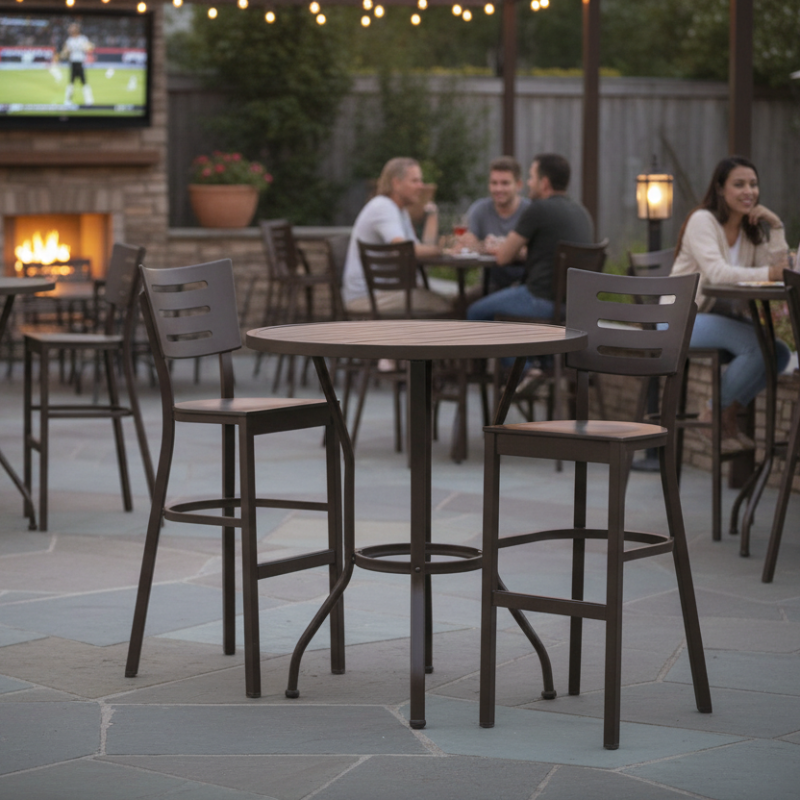 Telescope Casual Avant MGP Aluminum Outdoor Bar Height Armless Chair
