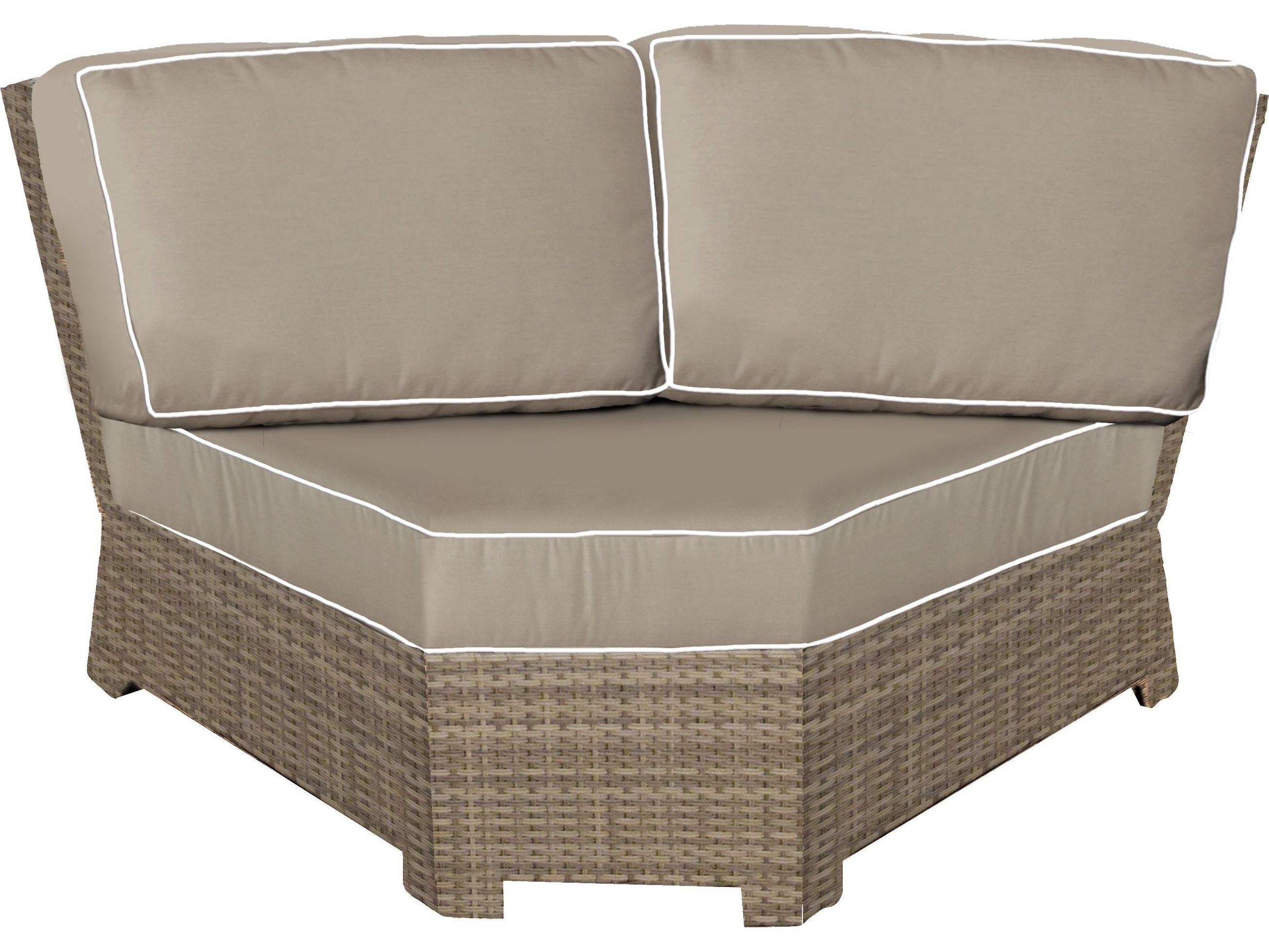 Forever Patio Barbados Wicker Sectional 45 Degree Corner