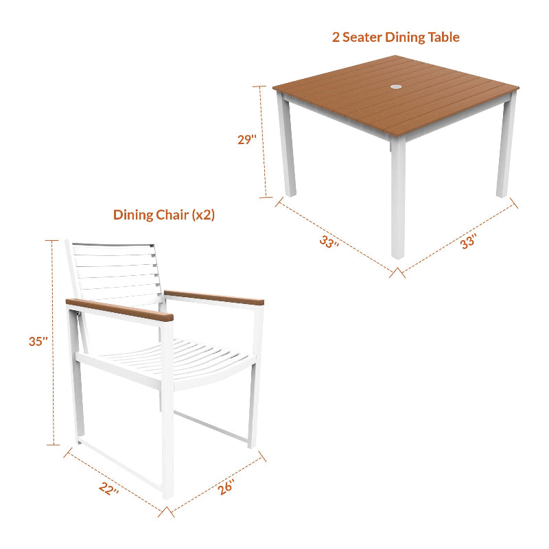 NorthCape International Brighton 2-Seater Patio Dining Set