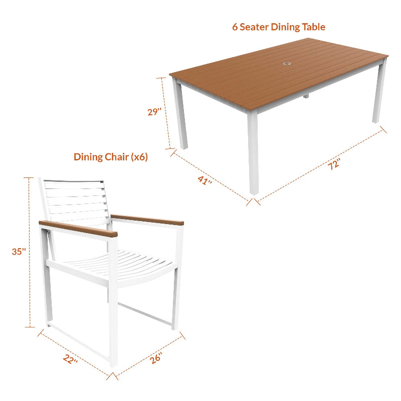 NorthCape International Brighton 6-Seater Patio Dining Set