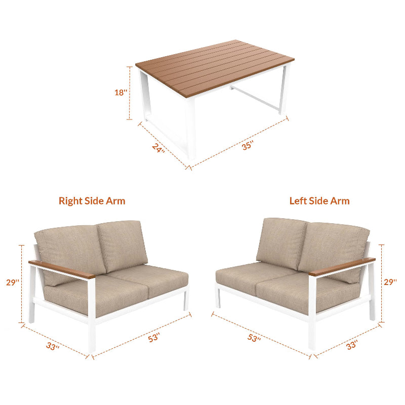 NorthCape International Brighton 5-Piece Modular Patio Set