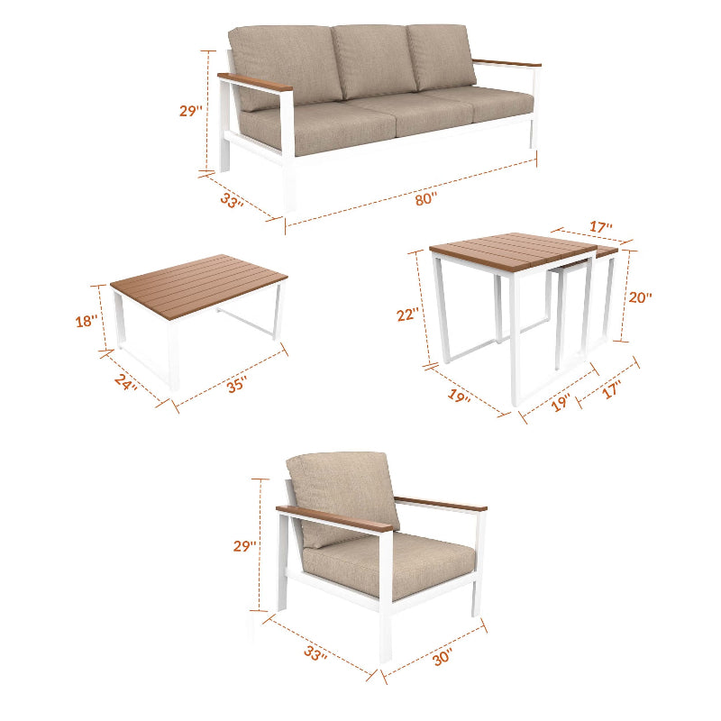 NorthCape International Brighton 6-Piece Seating Patio Set