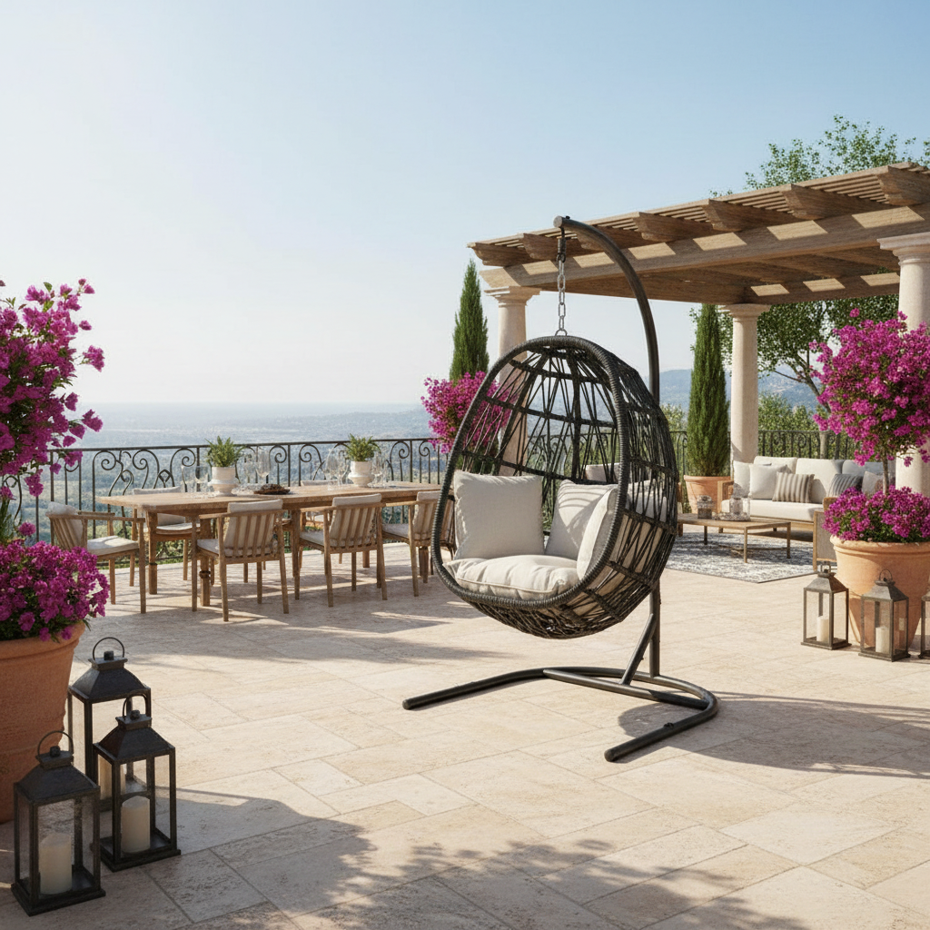 Sunset West Milano Hanging Chair + Milano End Table