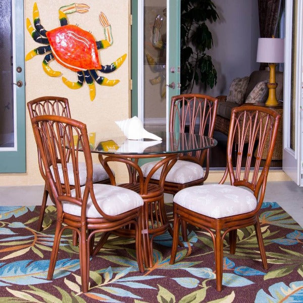 Alexander & Sheridan Cuba Rattan Indoor 5 Piece Dining Set