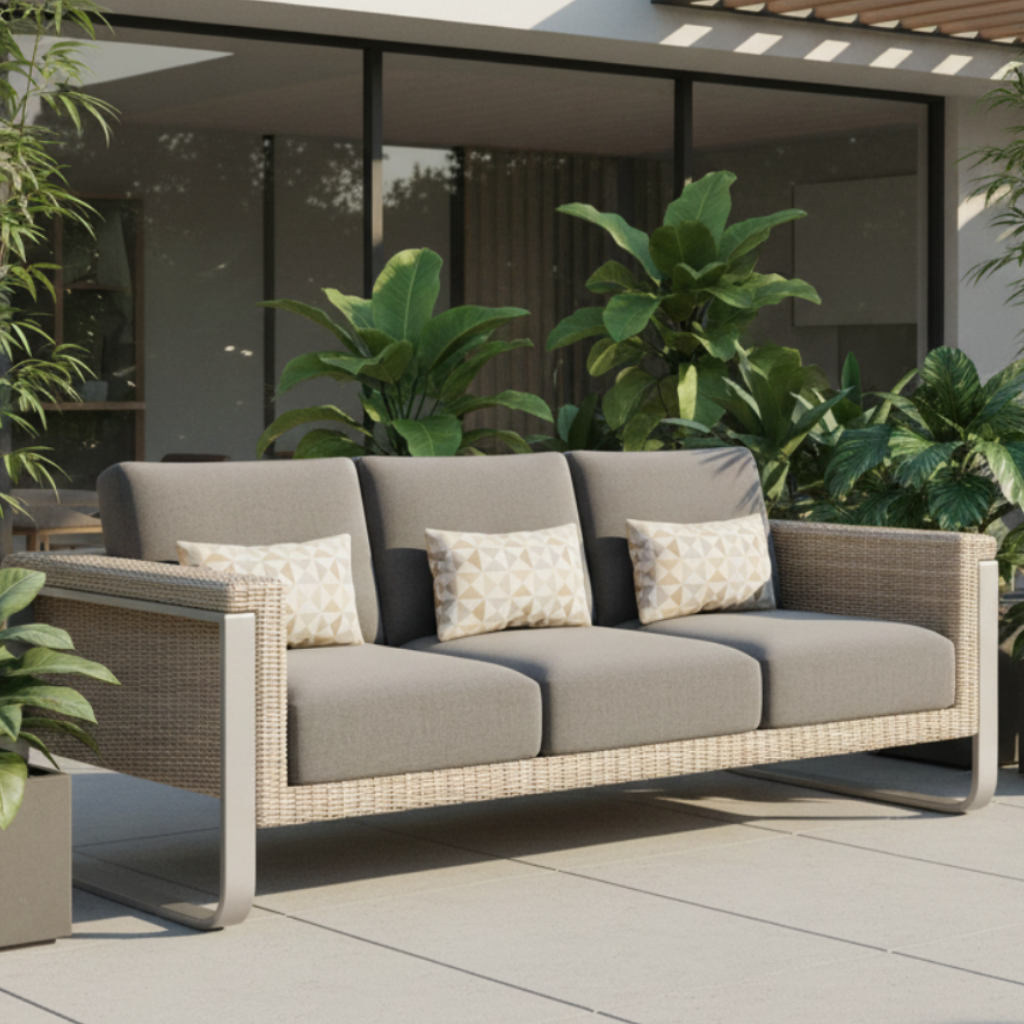 South Sea Rattan Callaway Aluminum Outdoor Sofa