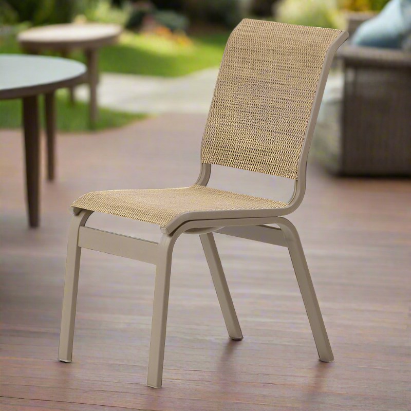 Telescope Casual Aruba II Aluminum Sling Outdoor Dining Height Armless Chair