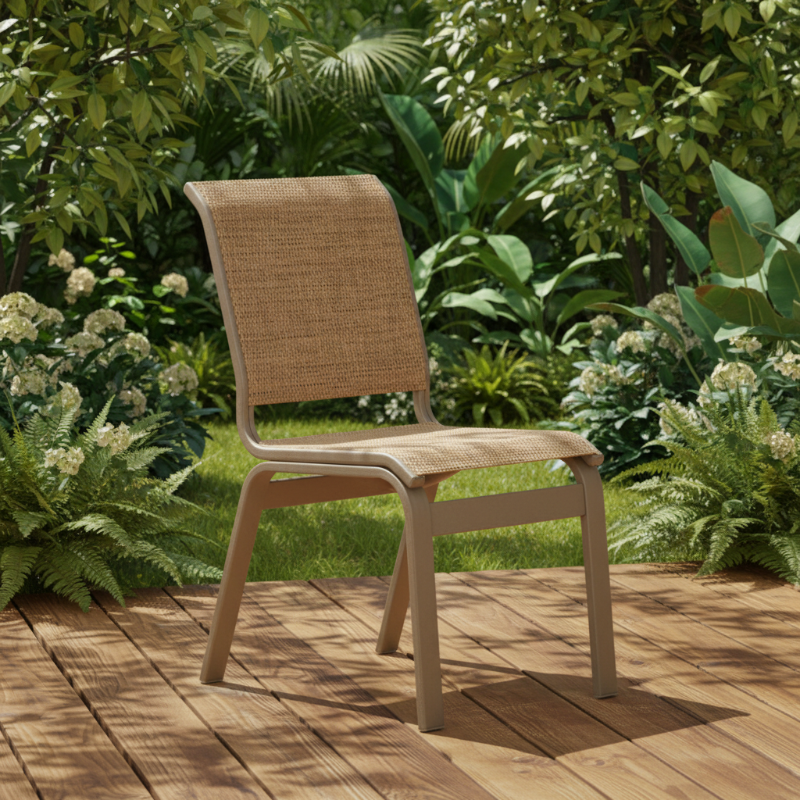 Telescope Casual Aruba II Aluminum Sling Outdoor Dining Height Armless Chair