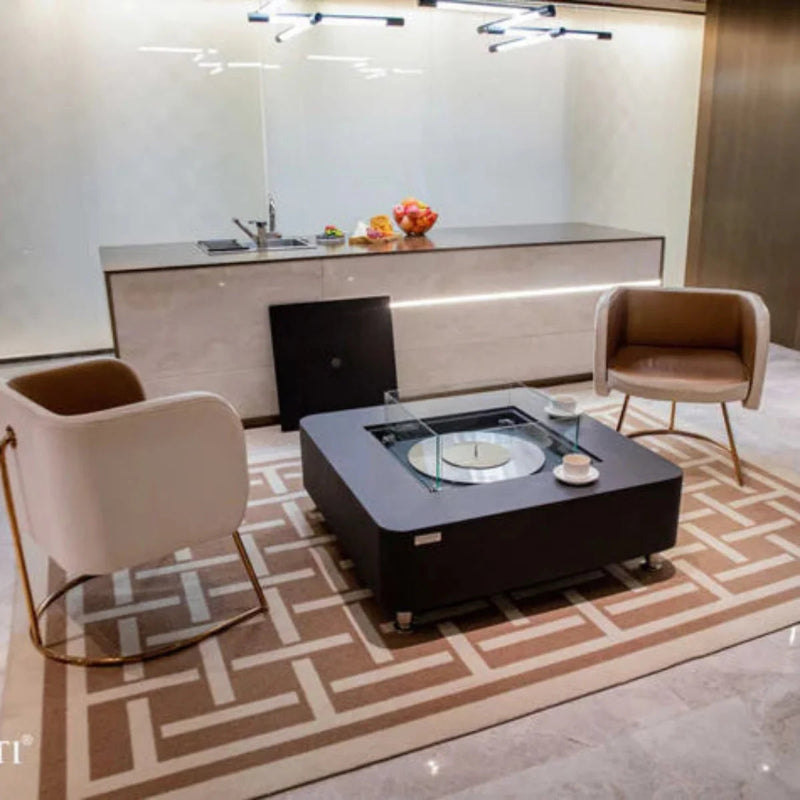 Elementi Perth 40" Square Concrete Ethanol Fire Table (ON SALE)