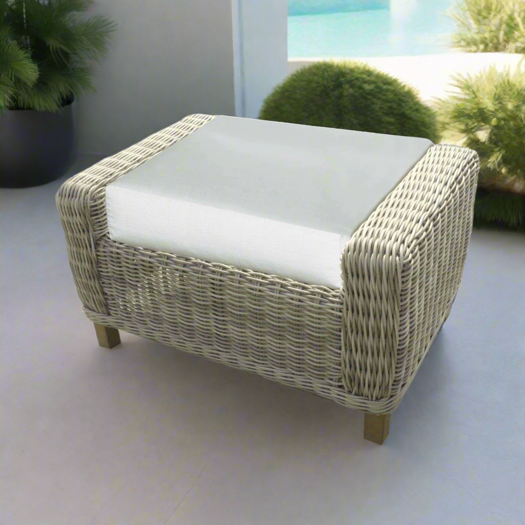 Forever Patio Aberdeen Wicker Rectangle Ottoman