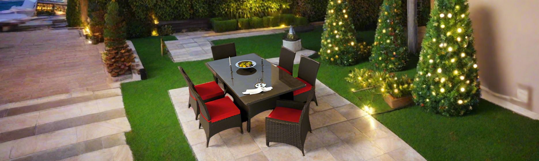 Forever Patio Barbados Resin Wicker 7 Piece Rectangle Dining Set