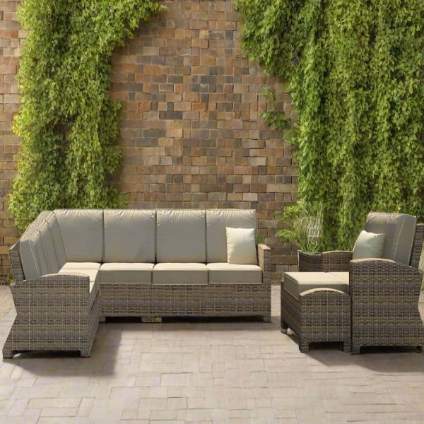 Forever Patio Cypress 7 Piece Wicker Sectional Set