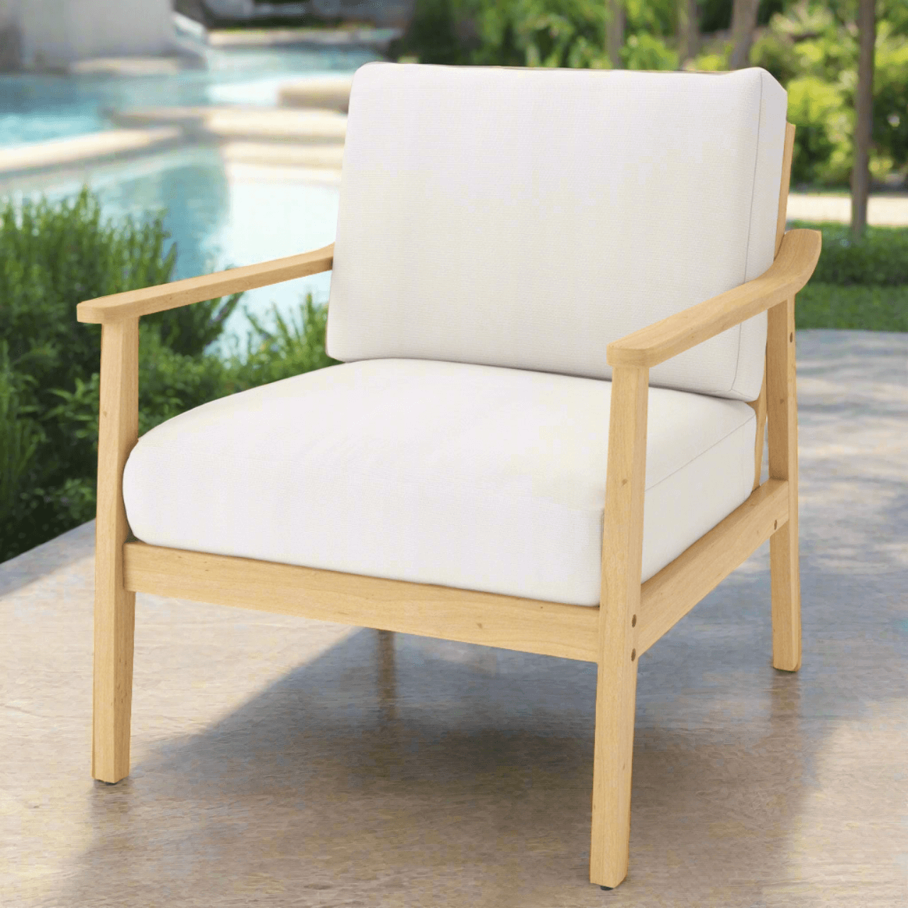 Forever Patio Hambrick Teak Hardwood Lounge Chair