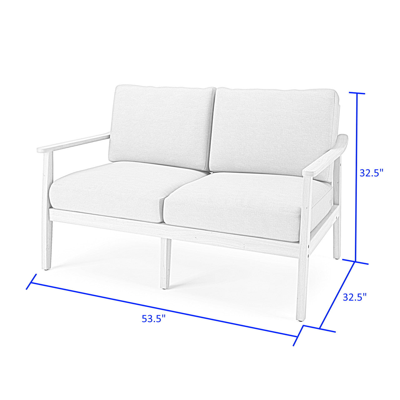 Forever Patio Hambrick Teak Hardwood Love Seat