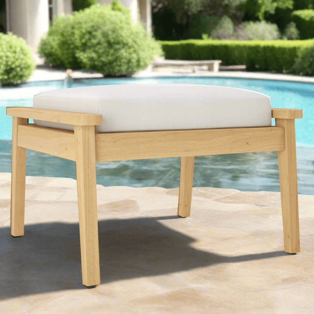 Forever Patio Hambrick Teak Rectangle Ottoman