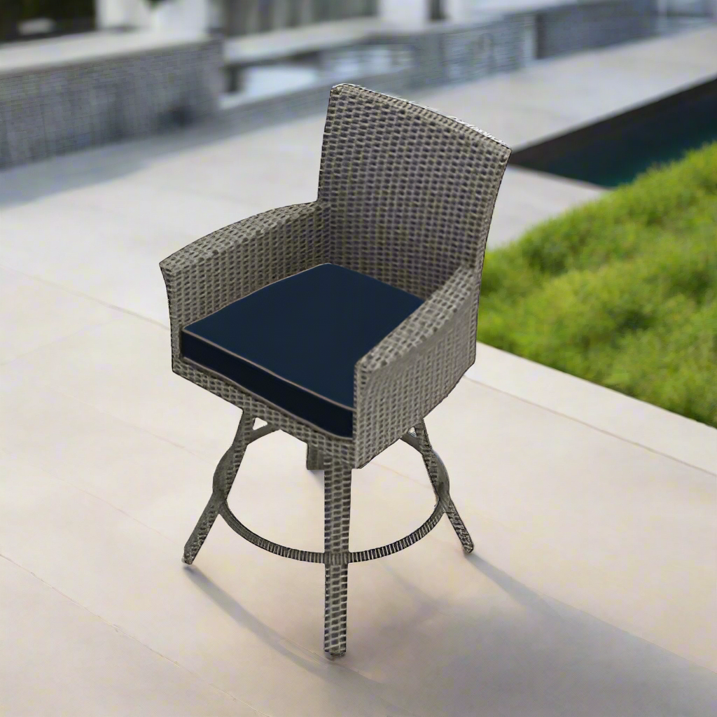 Forever Patio Universal Woven 25" Counter Height Swivel Stool - Flat Weave