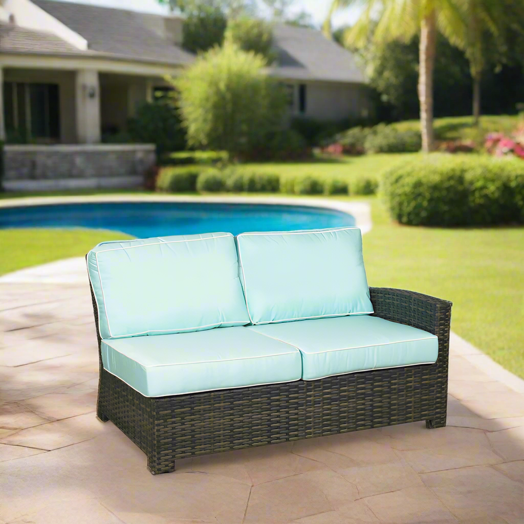 Forever Patio Brookside Wicker Sectional Right Arm Facing Loveseat