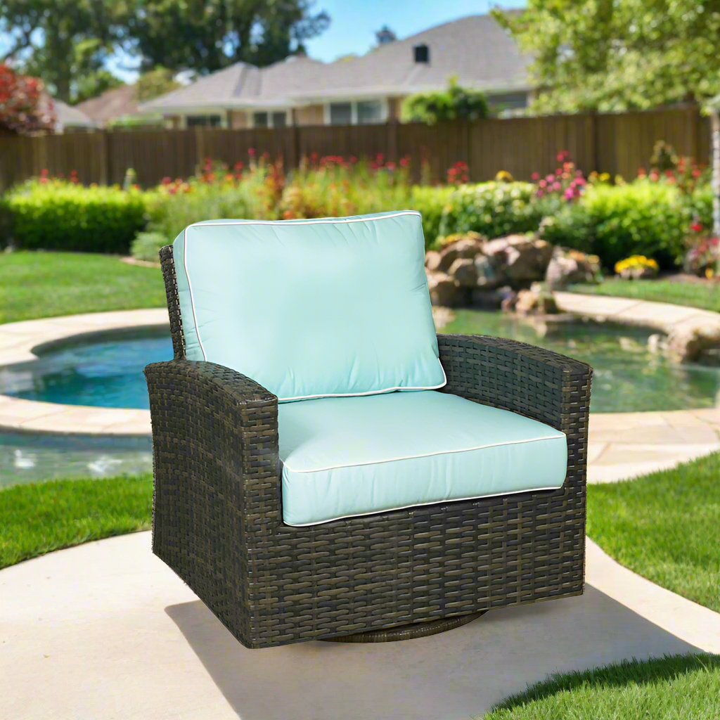 Forever Patio Brookside Wicker Swivel Glider