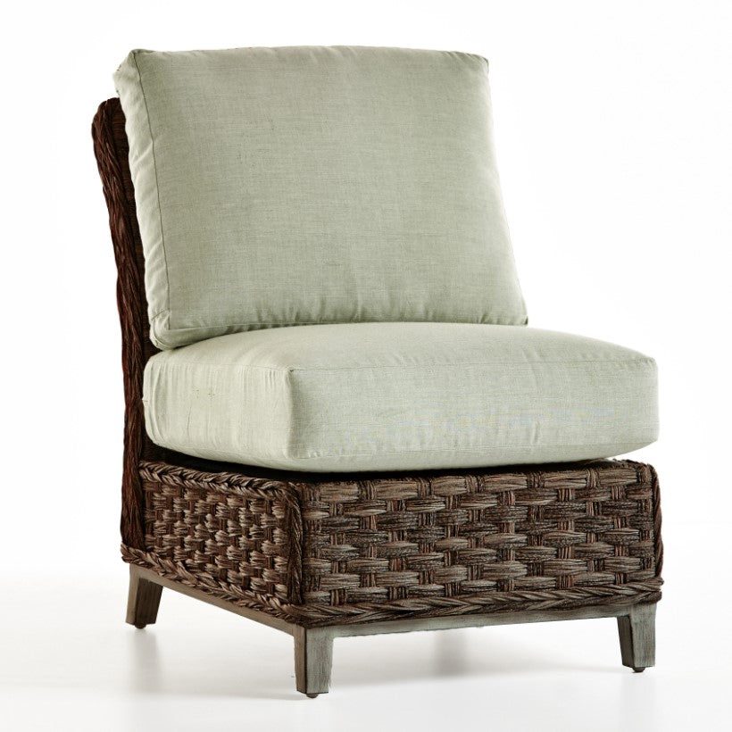 South Sea Rattan Grand Isle Resin Wicker Outdoor Armless Sectional Chair