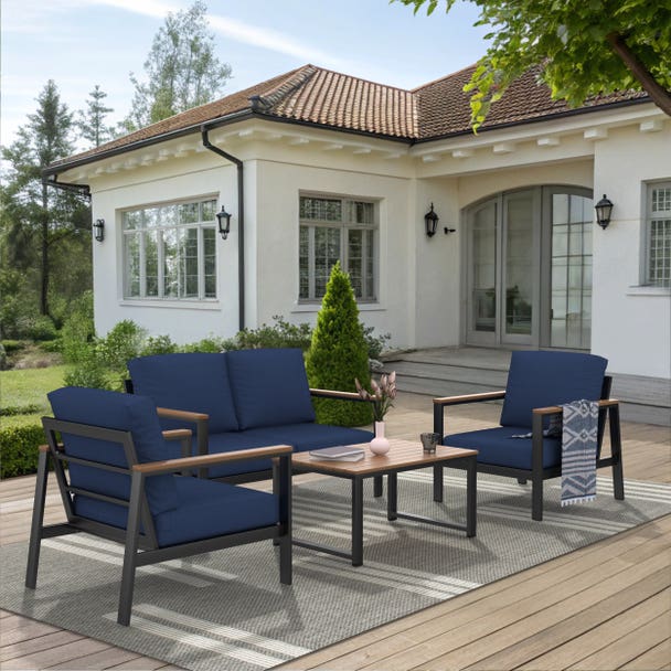 Forever Patio Hanover 4-Piece Conversation Patio Set