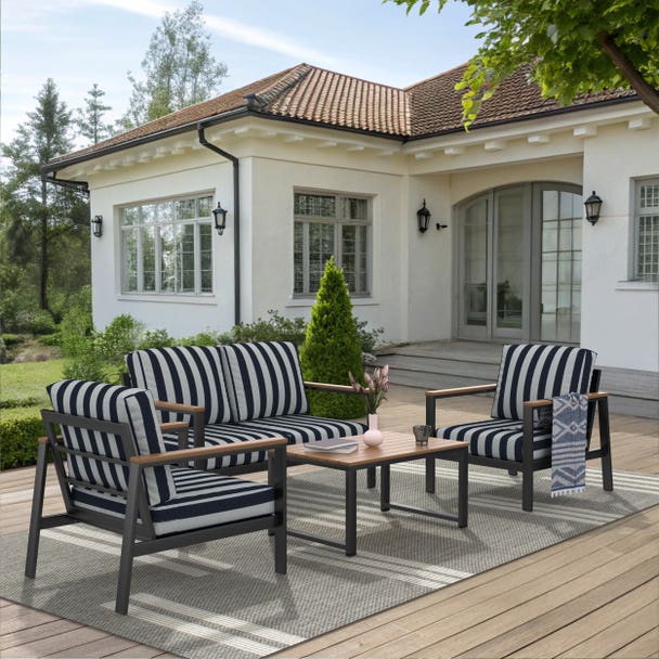 Forever Patio Hanover 4-Piece Conversation Patio Set