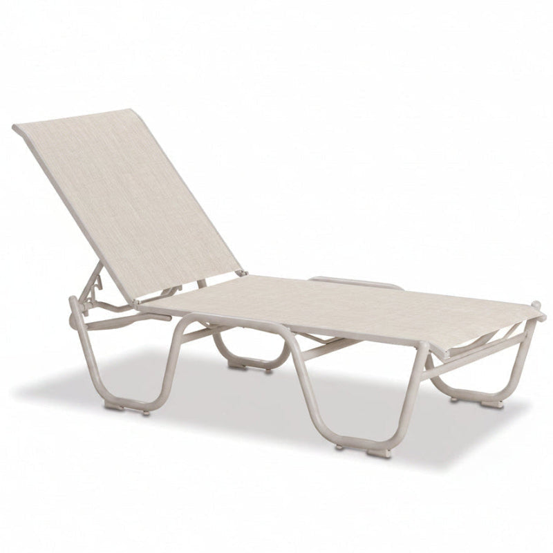 Telescope Casual Gardenella Sling Aluminum Outdoor 16" High Bed Stacking Armless Chaise