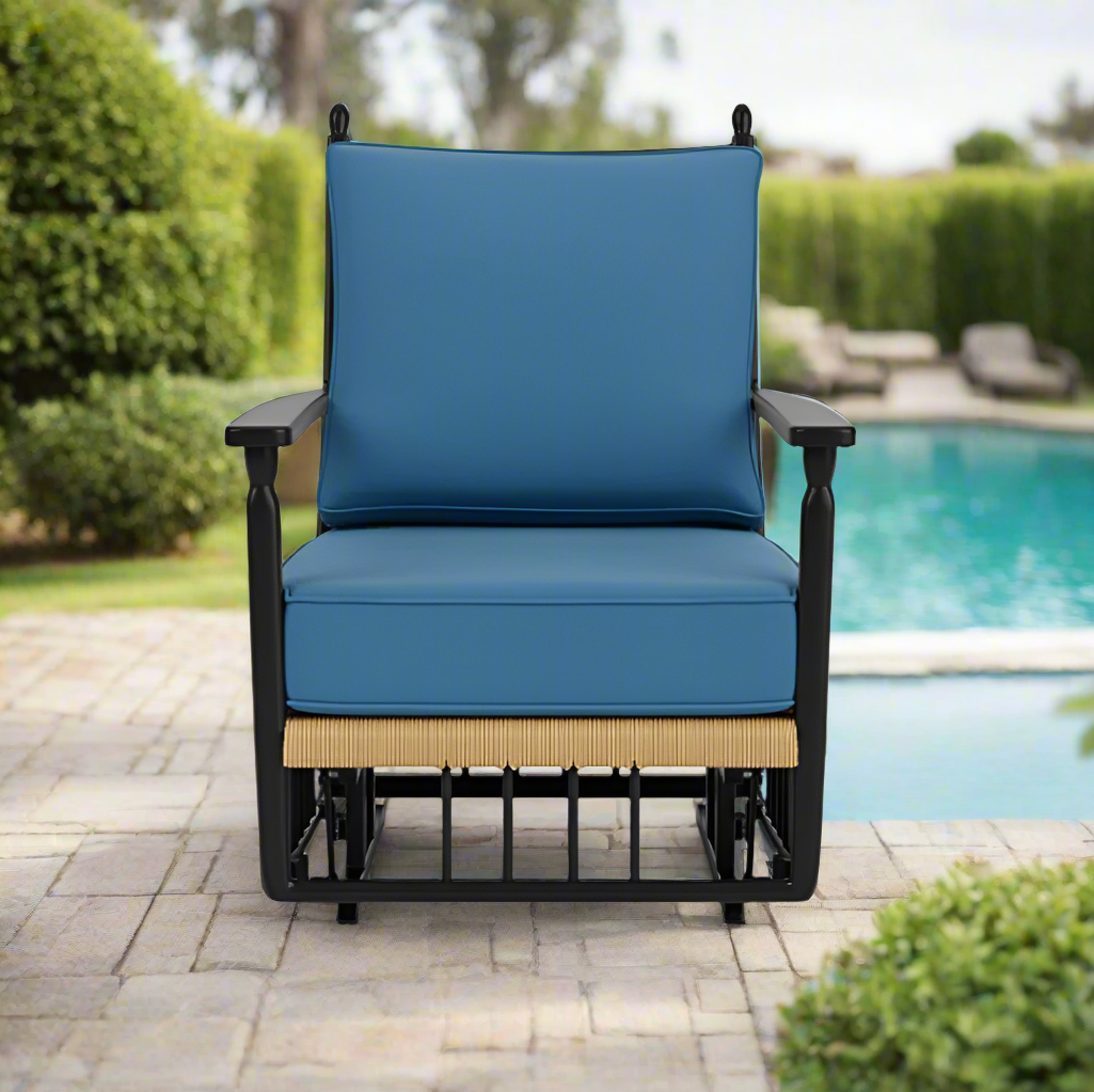 Lloyd Flanders Low Country Woven Vinyl Glider Lounge Chair