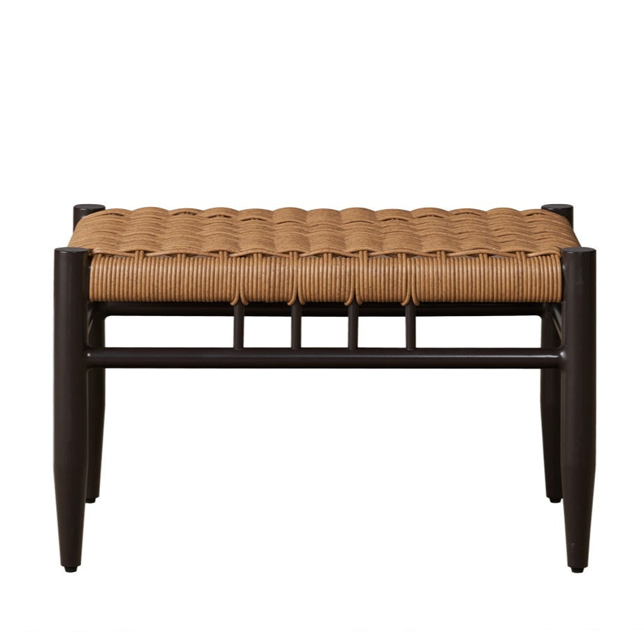 Lloyd Flanders Low Country Woven Vinyl Cushionless Small Ottoman