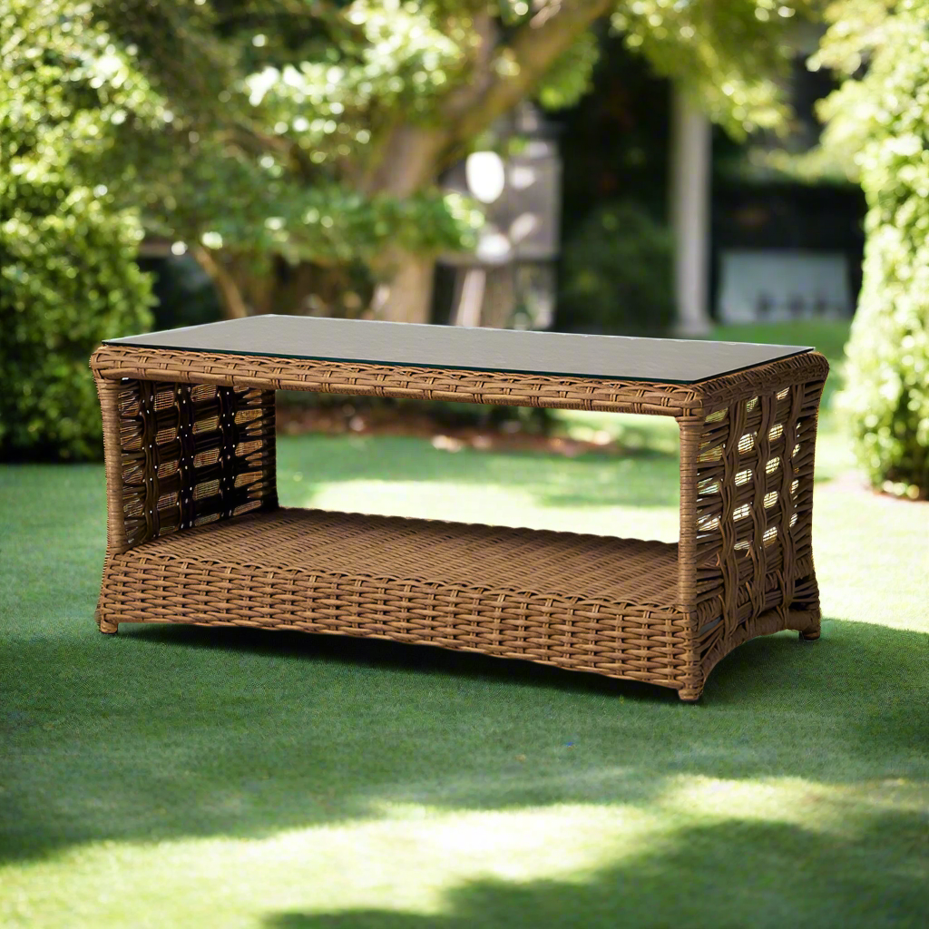 Lloyd Flanders Magnolia Woven Vinyl 42.5" Rectangular Cocktail Table