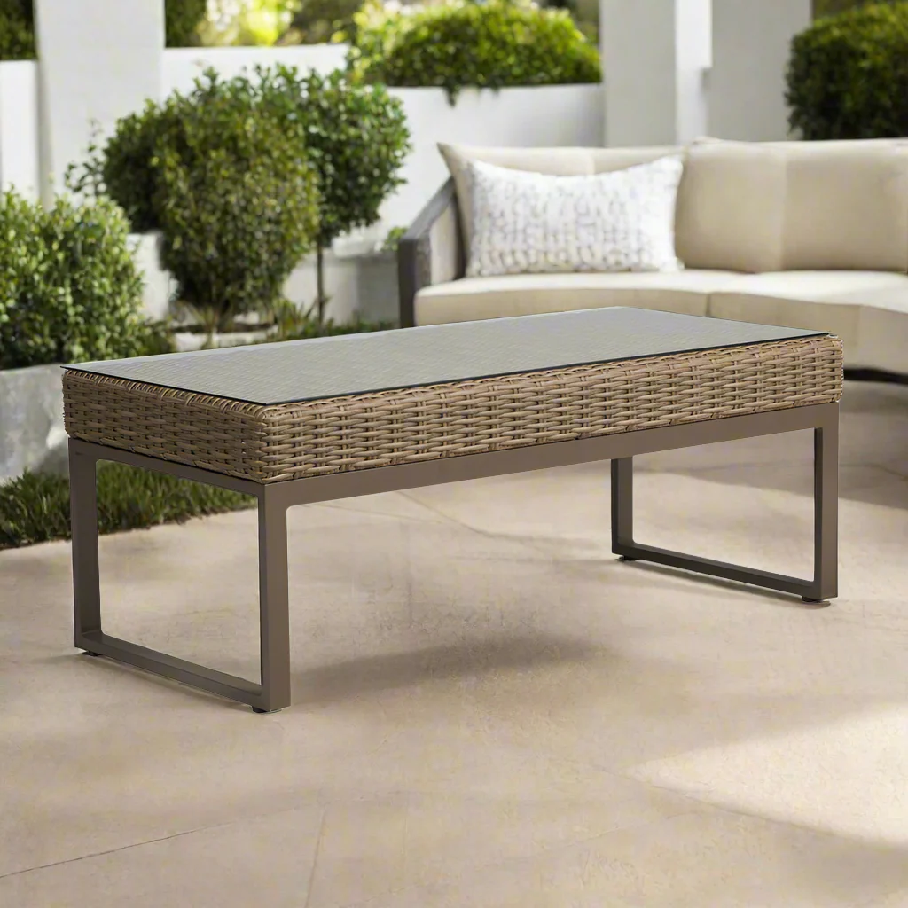 Lloyd Flanders Milan Woven Vinyl 48.75" Rectangular Cocktail Table