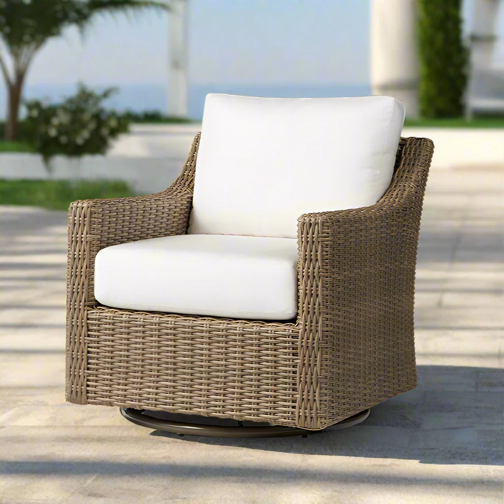 Lloyd Flanders Milan Woven Vinyl Swivel Glider Lounge Chair