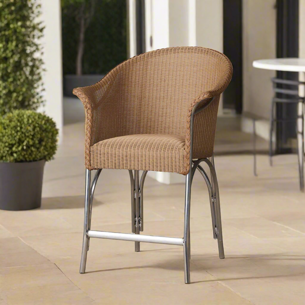 Lloyd Flanders All Seasons Balcony Stool with Padded Seat