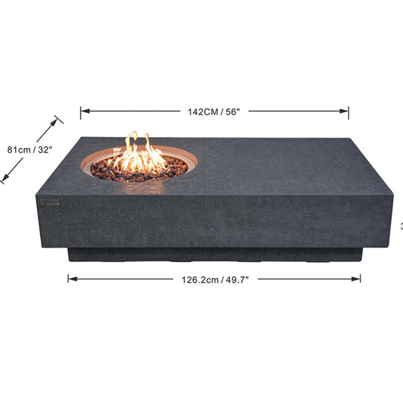 Elementi Metropolis Fire Pit Table