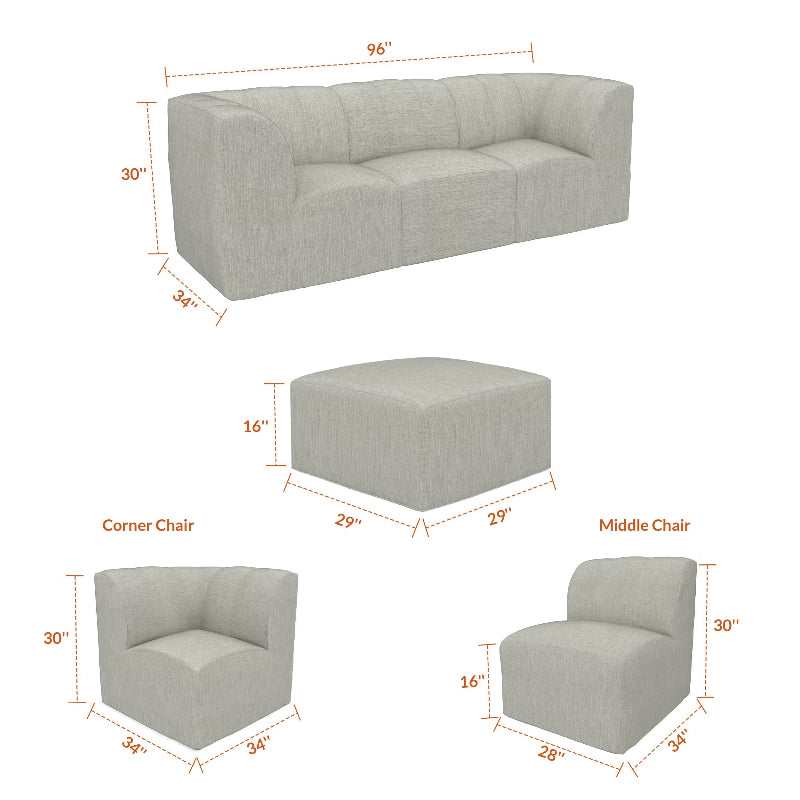 Forever Patio Murano Patio 4 Piece Conversation Set