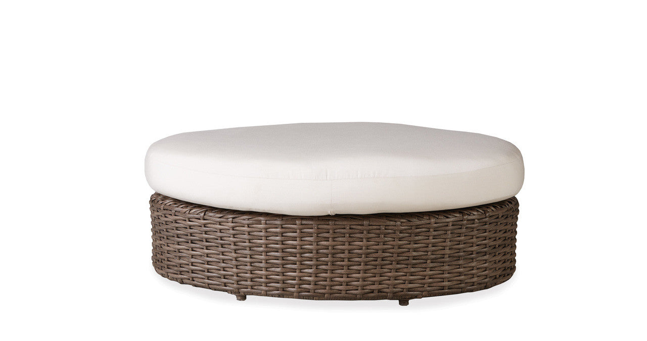 Lloyd Flanders Largo Woven Vinyl Oval Ottoman